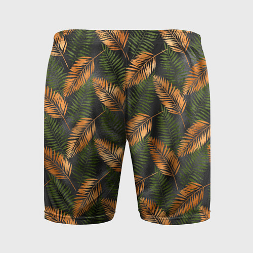 Мужские спортивные шорты Африканские листья / 3D-принт – фото 2