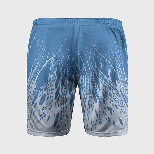 Мужские спортивные шорты Коллекция Rays Лучи Голубой и серый Абстракция 650 / 3D-принт – фото 2