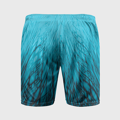 Мужские спортивные шорты Коллекция Rays Лучи Голубой и черный Абстракция 65 / 3D-принт – фото 2