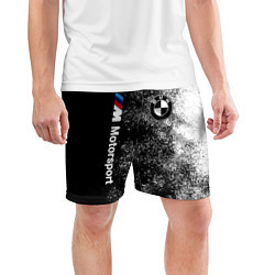 Шорты спортивные мужские БМВ Черно-белый логотип, цвет: 3D-принт — фото 2