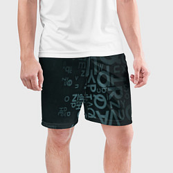 Шорты спортивные мужские Хаотичные мысли гения, цвет: 3D-принт — фото 2