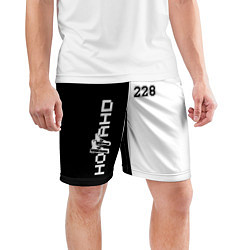 Шорты спортивные мужские 228 Black & White, цвет: 3D-принт — фото 2