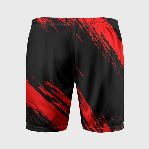 Мужские спортивные шорты Mitsubishi Texture Red / 3D-принт – фото 2