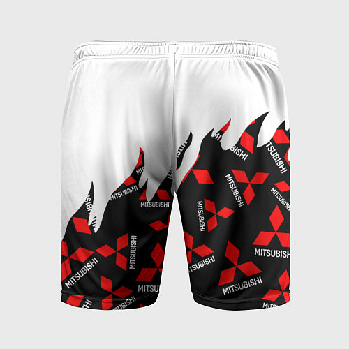 Мужские спортивные шорты Mitsubishi - Fire Pattern / 3D-принт – фото 2