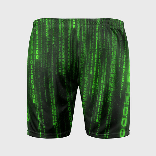 Мужские спортивные шорты Бегущий по коду / 3D-принт – фото 2