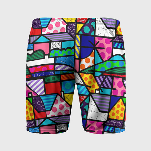 Мужские спортивные шорты Ромеро Бритто красочный узор / 3D-принт – фото 2