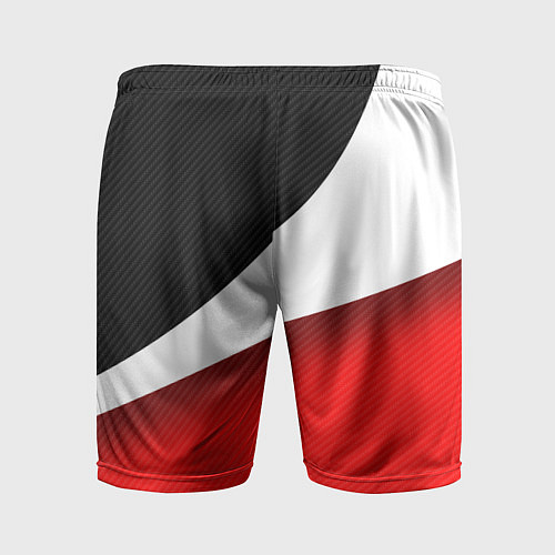 Мужские спортивные шорты MERCEDES BENZ КАРБОН И КРАСНАЯ ВОЛНА / 3D-принт – фото 2