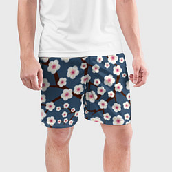 Шорты спортивные мужские Цветущее дерево, цвет: 3D-принт — фото 2
