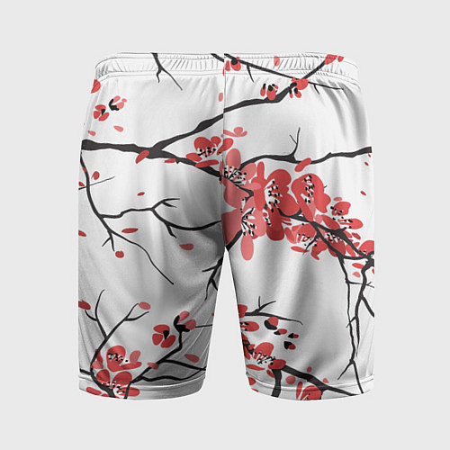 Мужские спортивные шорты Распустившиеся цветы / 3D-принт – фото 2