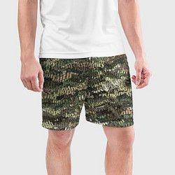 Шорты спортивные мужские Peace, Love камуфляж, цвет: 3D-принт — фото 2