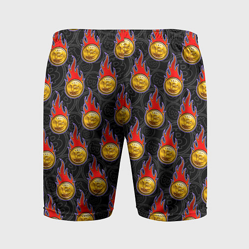 Мужские спортивные шорты Биткоины - Bitcoins / 3D-принт – фото 2