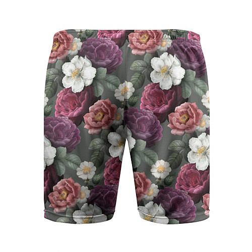 Мужские спортивные шорты Bouquet of flowers pattern / 3D-принт – фото 2