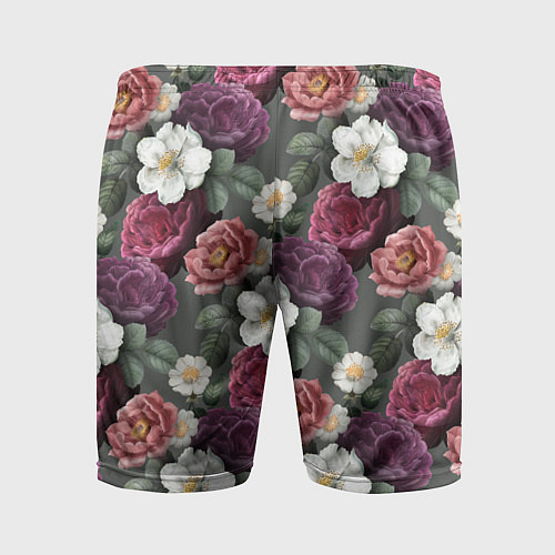 Мужские спортивные шорты Bouquet of flowers pattern / 3D-принт – фото 2