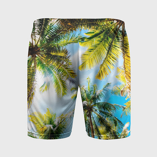 Мужские спортивные шорты Пальмы под солнцем / 3D-принт – фото 2