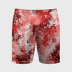Шорты спортивные мужские Спортивный камуфляж Пикси - Гранат, цвет: 3D-принт