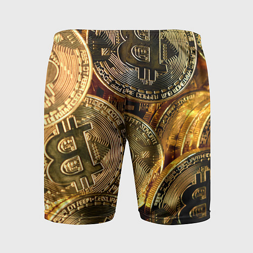 Мужские спортивные шорты Биткойны / 3D-принт – фото 2