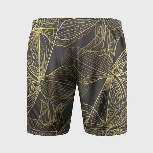 Мужские спортивные шорты Цветы, линии, узоры / 3D-принт – фото 2
