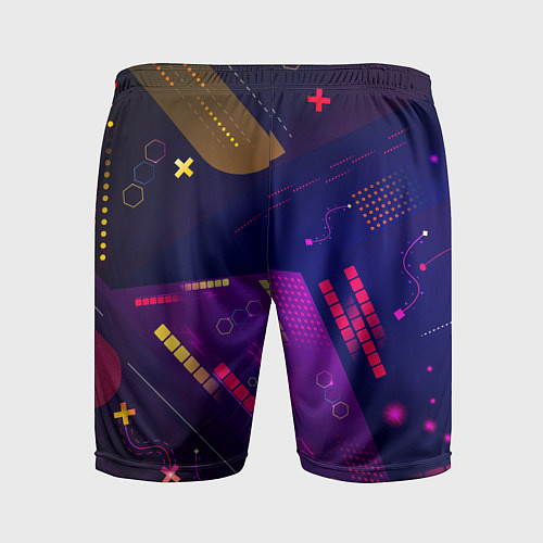 Мужские спортивные шорты Cyber neon pattern Vanguard / 3D-принт – фото 2