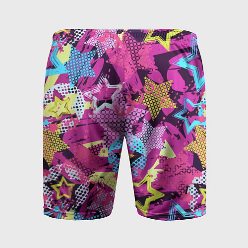 Мужские спортивные шорты Star Colorful Pattern Fashion Neon / 3D-принт – фото 2