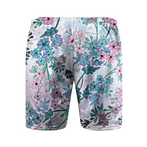 Мужские спортивные шорты Яркие красочные цветы / 3D-принт – фото 2