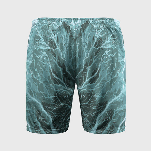 Мужские спортивные шорты Абстрактная геометрическая графика ,цвет морской в / 3D-принт – фото 2