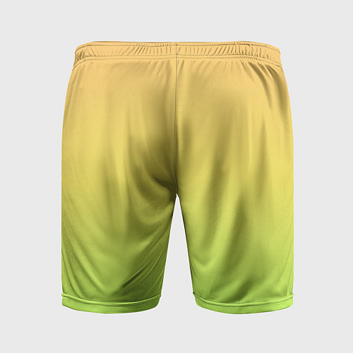 Мужские спортивные шорты GRADIEND YELLOW-GREEN / 3D-принт – фото 2