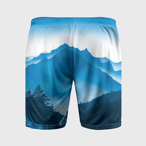 Мужские спортивные шорты Горы Лес / 3D-принт – фото 2