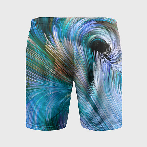 Мужские спортивные шорты Абстрактная красочная композиция Полосы Abstract c / 3D-принт – фото 2