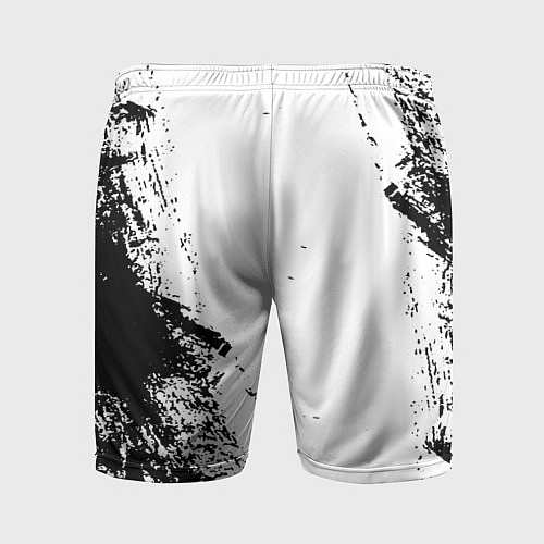 Мужские спортивные шорты Black clover чёрный клевер вертикальная надпись / 3D-принт – фото 2