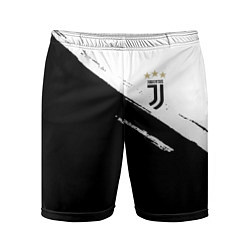 Шорты спортивные мужские Juventus маленькое лого, цвет: 3D-принт