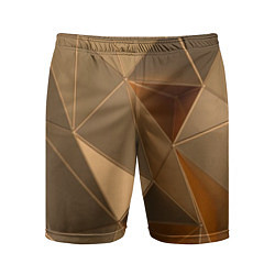 Мужские спортивные шорты Золотые 3D треугольники