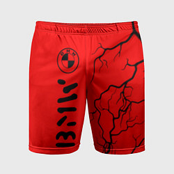 Шорты спортивные мужские BMW BMW Молнии, цвет: 3D-принт