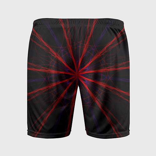 Мужские спортивные шорты Красный эфир 3D - абстракция / 3D-принт – фото 2