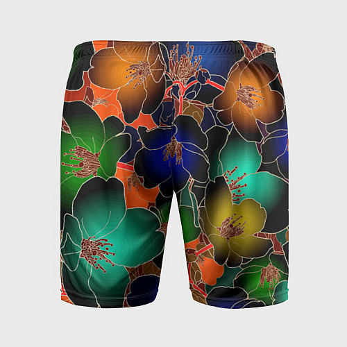 Мужские спортивные шорты Vanguard floral pattern Summer night Fashion trend / 3D-принт – фото 2