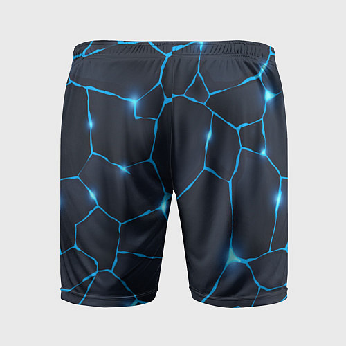 Мужские спортивные шорты Синие разломы / 3D-принт – фото 2