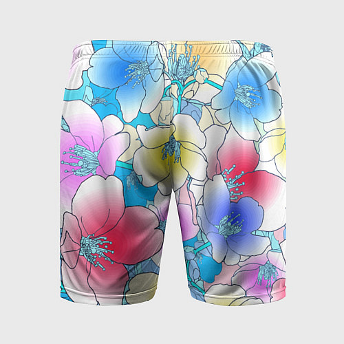 Мужские спортивные шорты Летний цветочный паттерн Fashion trend 2025 / 3D-принт – фото 2