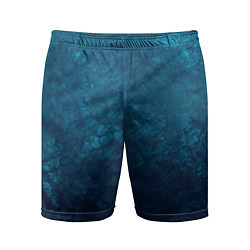 Мужские спортивные шорты Синий абстрактный мраморный узор