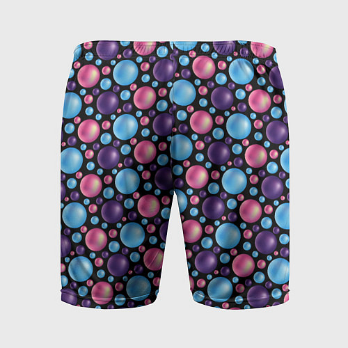 Мужские спортивные шорты Разноцветные яркие объемные шарики / 3D-принт – фото 2