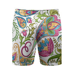 Шорты спортивные мужские Fashionable floral Oriental pattern Summer 2025, цвет: 3D-принт
