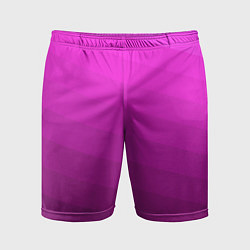 Шорты спортивные мужские Розовый неоновый полосатый узор Pink neon, цвет: 3D-принт