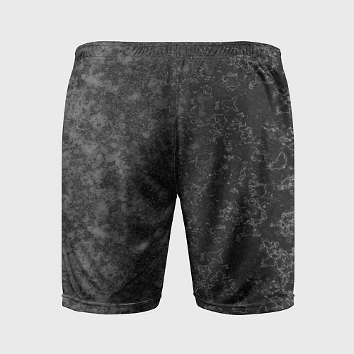 Мужские спортивные шорты Black marble Черный мрамор / 3D-принт – фото 2