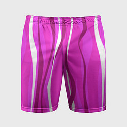 Шорты спортивные мужские Розовые полосы, цвет: 3D-принт