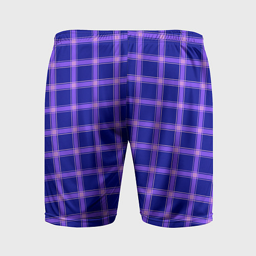 Мужские спортивные шорты Фиолетовый клетчатый узор / 3D-принт – фото 2