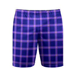 Мужские спортивные шорты Фиолетовый клетчатый узор