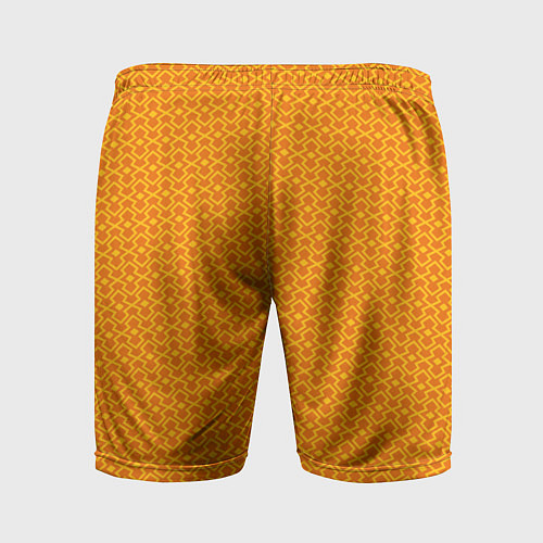 Мужские спортивные шорты Оранжевые классические узоры / 3D-принт – фото 2