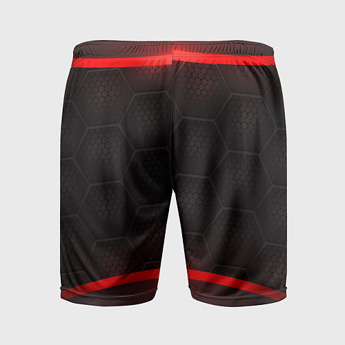 Мужские спортивные шорты Объемная красная сетка из сот / 3D-принт – фото 2