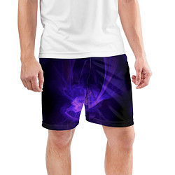 Шорты спортивные мужские Неоновые фракталы, цвет: 3D-принт — фото 2