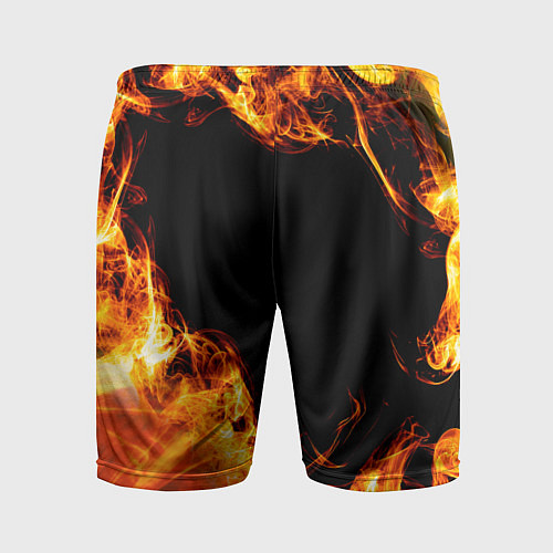 Мужские спортивные шорты Bring Me the Horizon и пылающий огонь / 3D-принт – фото 2