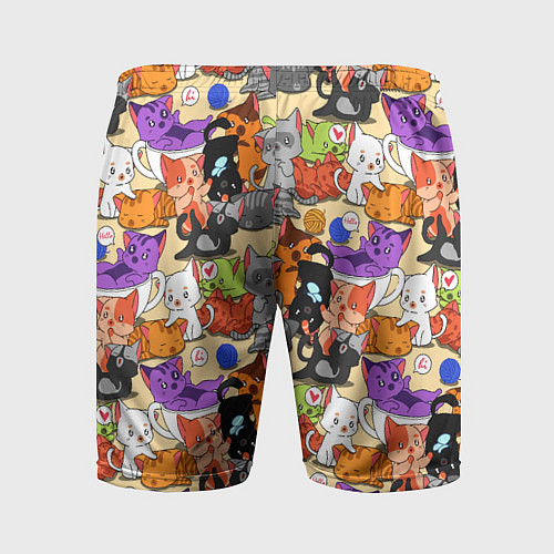 Мужские спортивные шорты Котики-такие котики / 3D-принт – фото 2