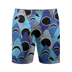 Шорты спортивные мужские Пасть акулы - паттерн, цвет: 3D-принт